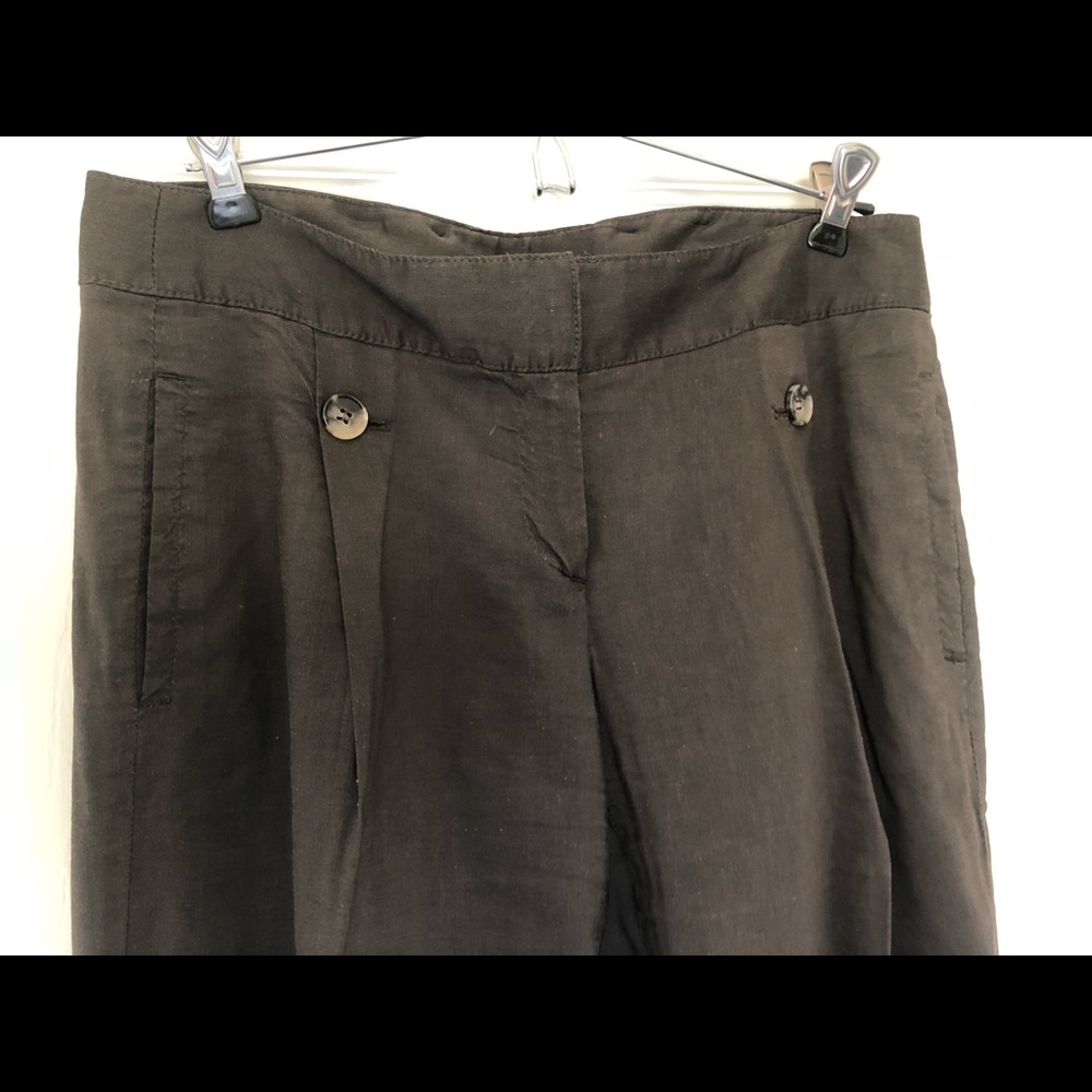 Theory Linen-Blend Wide Leg Pants
